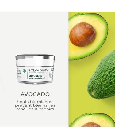 Solvaderm Suvoderm Anti-Wrinkle Night Cream - Retinol & Avocado Oil for Healing Softening & Brightening Skin | International Shipping Available - Buy Online on GoSupps.com