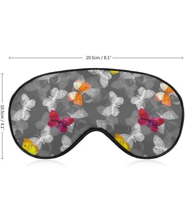 Colorful Butterflies Sleep Mask | Adjustable Eye Cover for Sleeping | Blocks Light for Night Travel Nap - Men and Women - Buy Online on GoSupps.com