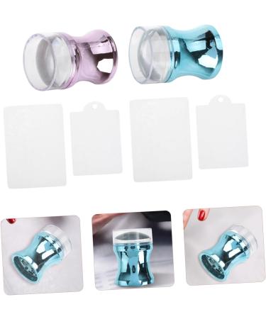 DOITOOL 4 Sets Nail Stamp Sheer Gel Nail Polish Nail Art Stamping Kit Nail Scraping Tool Diy Nail Art Manicure Scrapers Manicure Accessories Stamping Tools Beauty Products Large Silica Gel - Buy Online on GoSupps.com