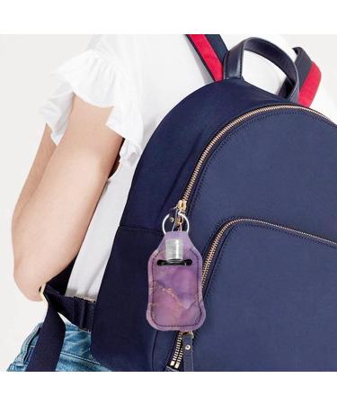Dreaweet Neoprene Hand Sanitizer Holder Keychain - Portable Chapstick Holder - Marble Purple - Buy Online on GoSupps.com