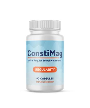 ConstiMag - Magnesium Citrate for Constipation Relief - 90 Capsules - Gentle & Smooth Stool Softening for Men & Woman - Best Magnesium for Constipation