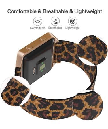 Elastic Leopard Band + Rose Gold Frame for Fitbit Blaze Series 6/Fitbit Blaze Smartwatch - 6.0-6.4'' Replacement Band for Men, Women, and Girls - Buy Online on GoSupps.com