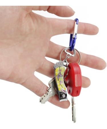 Buy com-four 5X Nail Clippers with Carabiner - Vibrant Colors for Easy Use | International Shipping Available - Buy Online on GoSupps.com