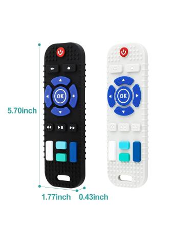 2 Pack PRONY Silicone Remote Control Teething Toys for Baby 3+ Months - Sensory Teether for Toddler Boy and Girl - Buy Online on GoSupps.com