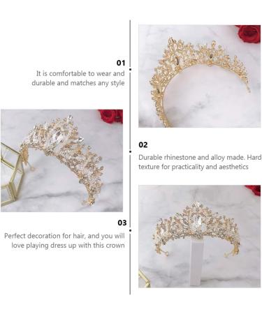 FRCOLOR White Tiara Crown Crystal Silver Headband Diamond Bridal Headdress Wedding Prom Crown Hair Accessories for Women Girl Birthday Wedding Christmas Party Favor Ornaments - Buy Online on GoSupps.com