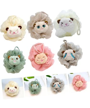6pcs Cartoon Bath Balls - Lovely Shower Scrubbers & Bubble Makers | Perfect Foaming Bath Tools for Relaxation - Buy Online on GoSupps.com