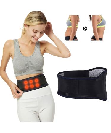 YUECI Thermal Heating Belt - Magnetic Back Warmer for Waist & Kidney Protection | XXL Black Self-Heating Stomach Belt with Velcro Fastener - Winter Comfort & Insulation - Buy Online on GoSupps.com