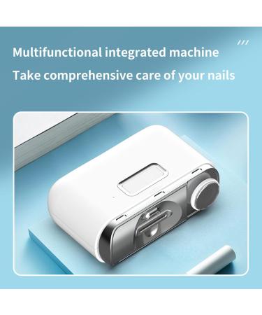 Electric Nail Clipper 2 in 1 Ergonomic Electric Toenail Clippers with Storage and Light | 2 Modes Nail Clippers Rechargeable Nail Polisher for Fingernails Thick Nails Adults - Buy Online on GoSupps.com