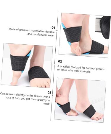 FRCOLOR 2 Pairs Arch Support Insoles - Foot Protective Pads & Sole Cushions for Ultimate Comfort - Black Foot Care Supplies - Buy Online on GoSupps.com