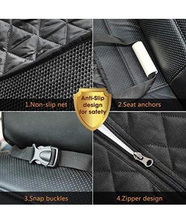 Vailge Waterproof Dog Car Seat Cover with Side Flaps - Black, Hammock Convertible Standard - Buy Online on GoSupps.com