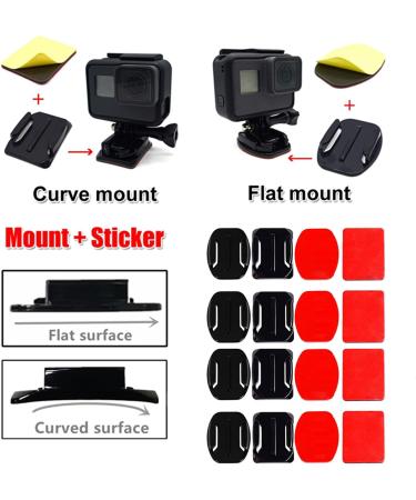 Helmet Mounts Kit for GoPro & Action Cameras - Adhesive Sticky Mounts, Buckle, Thumb Screws - Compatible with GoPro Hero, DJI, Insta360, AKASO, SJCAM - Buy Online on GoSupps.com