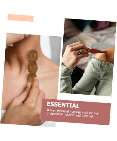 Lurrose 4-Piece Pearl Massage Tab Set | Wooden Foot Roller & Full Body Acupuncture Stick | Premium Face & Body Massage Tools for Relaxation - Buy Online on GoSupps.com