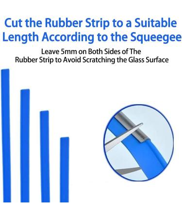 Window Squeegee Refills Replacement Squeegee Rubber Window Cleaning Tool Part Shower Cleaner 2 Colors for Bathroom Glass Black - Buy Online on GoSupps.com