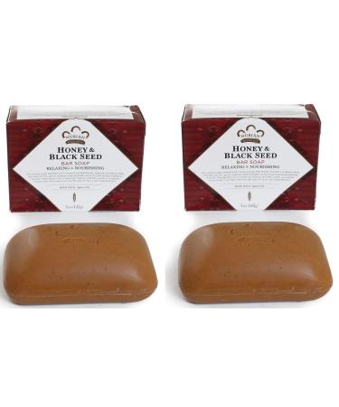 Nubian Heritage Soap Bar Honey and Black Seed 5 Ounce (2 Pack)