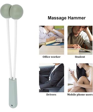 Silicone Handheld Massage Hammer Stick - Non-Slip Dual-Ball Body Relief Device for Fatigue - International Shipping Available - Buy Online on GoSupps.com