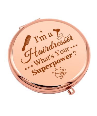Hairdresser Gifts for Women Hair Stylist Gifts Compact Makeup Mirror for Hair Stylist Salon Owner Barber Gifts for Women Folding Mini Pocket Mirror for Girls Appreciation Christmas Graduation Gift