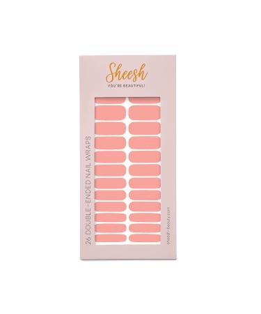 Sheesh Sunburn nail polish for sticking on 26 self-adhesive nail foils for up to 4 applications premium nail polish foils for the perfect manicure at home nail wraps in the trend colors 2023