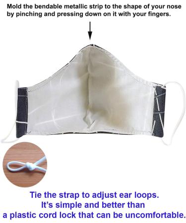 2Pack 100% Cotton Reusable Washable Adjustable Metal Strip Face Mouth Mask Double Layer Anti-Dust Fashion Flower Outdoor Cloth Cover Gray - Buy Online on GoSupps.com