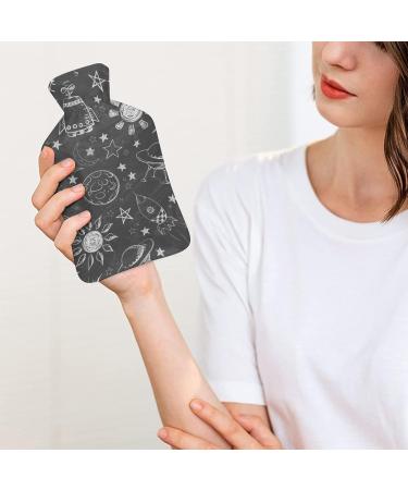 Cosmic Galaxy Hot Water Bottle with Plush Cover - Hand Warmer for Adults & Kids | 26.5x15.3cm - Buy Internationally - Buy Online on GoSupps.com