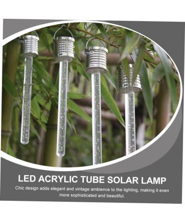 4pcs Acrylic Rod Hanging Light LED Decor Solar Powered Lights Outdoor Christmas Decor LEDs Meteor Lights LED Acrylic Tube Solar Lamp Meteor Shower Rain Lights Transparent Icicle (Transparent) - Buy Online on GoSupps.com