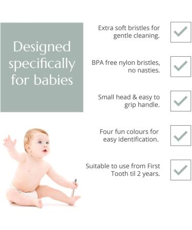 Buy Wild & Stone Bio Baby Bamboo Toothbrushes | 4 Soft Fiber Bristles | 100% Biodegradable | BPA-Free & Vegan | Eco-Friendly Baby Care - Buy Online on GoSupps.com
