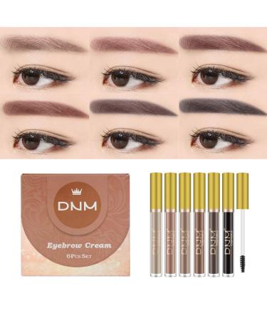 Beliky Girl 6 Colors Eyebrow Color Gel Waterproof Cream for Light Blonde Soft Brown and Black Brows