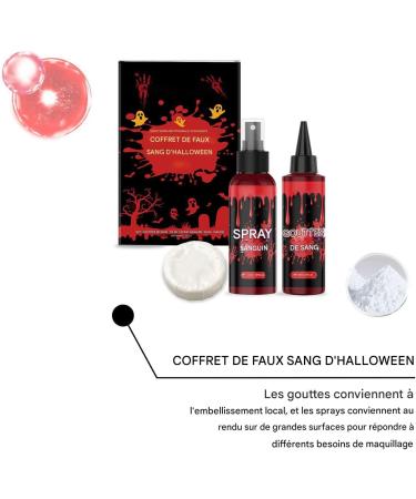  Pruojhw Vampire Blood Realistic Bleeding Wound Effect | Soap Erasable Makeup for Costume Women Cosplay Vampire Zombie Masquerade - Buy Online on GoSupps.com