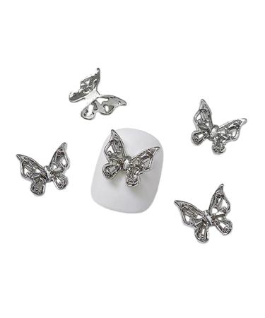10Pcs 3D Butterfly Nail For Nails Alloy Butterfly Nail Decoration Alloy Nail Butterfly Nail Manicure Accessories Manicure Accessories