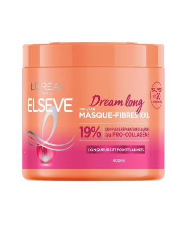 L'OR AL PARIS - XXL Fiber Mask - Long Hair - Damaged and Split Ends - Enriched with Pro-Collagen Repair Complex - Els ve Dream Long - 400 ml