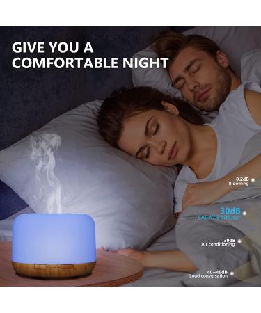500ml Oil Diffuser with 15x10mL Essential Oils | Aromatherapy Diffuser for Large Room | 2 Mist Modes, 4 Timers, 7 Ambient Lights | Waterless Auto Off | Home & Office Aroma Diffuser (Log Color) - Buy Online on GoSupps.com