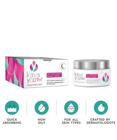 Oxy-Infusion Night Cream - Boost Skin Oxygen & Moisture for Youthful Glow | Dermatologist-Developed | 60 gm - Buy Online on GoSupps.com