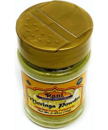 Rani Moringa Powder (Drumstick Powder) 2.46oz (70g) PET Jar 100% Natural | Vegan | Gluten Friendly | Non-GMO | No Colors | Indian Origin - Buy Online on GoSupps.com