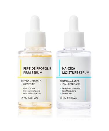 2PCS Peptide Propolis & CICA Hyal Hydrating For Women & Girls Peptide Propolis Renewal Serum Hydration & Wrinkle Renewal (2PCS Serum)