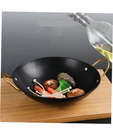 Alipis 1pc Pot Skillet with Lid Cooking Seafoodpot Eggs Frying Pan Double Ear Pan Dog Cookie Shapes Ramen Bowls Cast Iron Pan Mini Pan Camping Heating Pot Stainless Steel Black 30X25X9CM - Buy Online on GoSupps.com