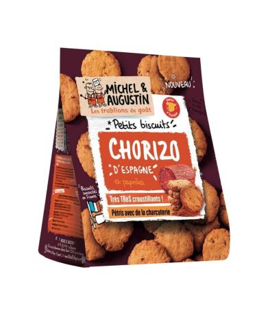 G n rique Michel et Augustin - Chorizo Charcuterie Biscuits 90g - Delicious gourmet appetizer - Savory grocery - Pack of 6