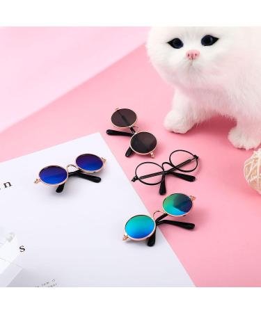 8 Pcs Pet Costume Set - Dog Neck Tie & Retro Sunglasses for Small Dogs & Cats - Buy Online on GoSupps.com