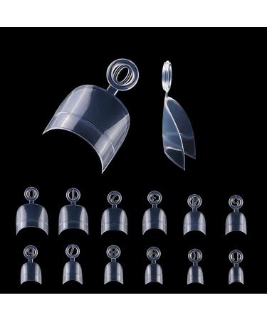 600 pieces oval short artificial nails 12 sizes acrylic half cover fake nail tips artificial nails for manicure women DIY salon (transparent) 600PC transparent - Buy Online on GoSupps.com
