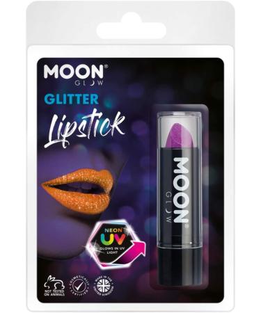  Smiffys Smiffys Moon Glow Neon UV Glitter Lipstick Purple - Buy Online on GoSupps.com