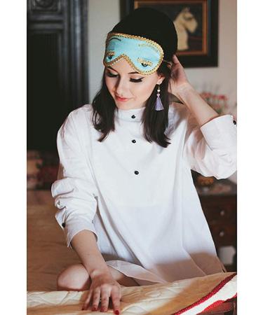 Utopiat Audrey Style Blue Sleep Mask - Gift Boxed Woman's Inspired BAT Design - Buy Online on GoSupps.com