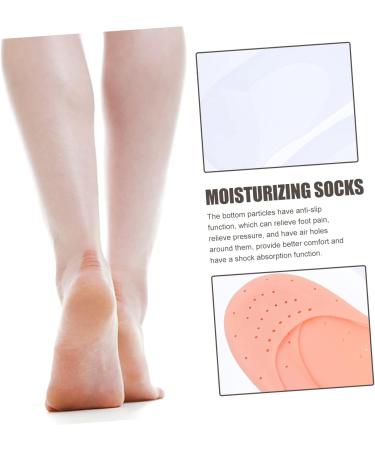 4 Pairs Silicone Feet Socks for Cracked Heels Elastic Moisturizing Socks Cracked Heel Repair Socks Silicone Gel Plantar Socks Anti-Crack Socks Gel Care Socks Boat Socks L 19.5X9.5X1.5CM - Buy Online on GoSupps.com