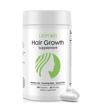 Hair Growth Supplement Biotin 10000mcg 32-in-1 with Vitamin A B3 C Magnesium Calcium Hair Growth Products Supports Hair & Nails Natural Growth Vitamins for Women & Men - 30 Servings with Magnesium (120 Count)