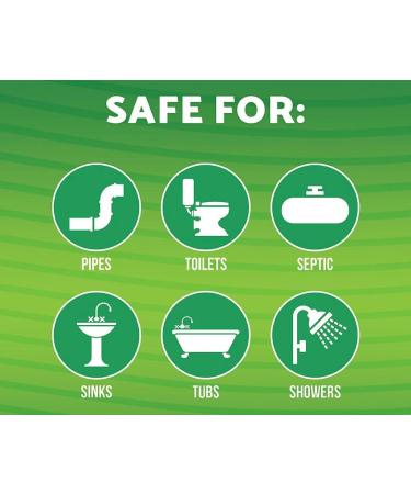 Drain Cleaner with Enzymes - Instant Clog Remover for Kitchen & Toilet | Powerful Liquid Declogging for Grease Hair & Grime - 1 Bottle | Fast International Shipping - Buy Online on GoSupps.com