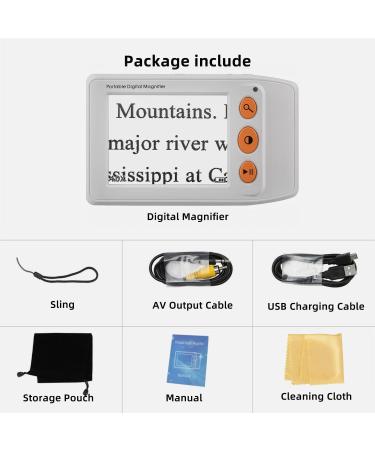 3.5 Inch Portable Digital Magnifier - Low Vision Reading Aid (2-25X Multiple Color Modes) - Perfect for Easy Reading - Buy Online on GoSupps.com