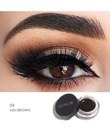 FOCALLURE Waterproof Eyebrow Cream Gel in Ash Brown | Long Lasting High-Pigment Formula with Brush | Define & Enhance Natural Brows - Buy Online on GoSupps.com