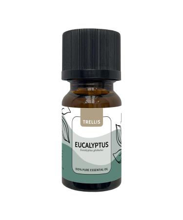Eucalyptus Essential Oil 10ml by Trellis | 100% Pure Eucalyptus Oil | Premium Aromatherapy Oil for Diffusers for Home | Natural Vegan Cruelty Free Ethically Sourced in China & Bottled in UK Eucalyptus 10.00 ml (Pack of 1)