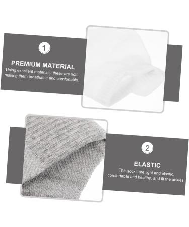 minkissy 4 Pairs Combed Cotton Socks Running Socks All Season Stocking Low-cut Liner Socks Low-cut Liners Socks Unisex Stockings Unisex Socks Breathable Sports Stockings Summer Socks White Grey 21x5x0.3cm - Buy Online on GoSupps.com