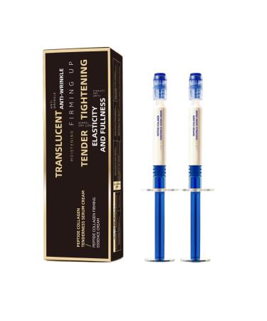 Grgowe 2PC Micromolecular Collagen Anti Wrinkle Lotion Face Serum Peptide Collagen Firming Essence Moisturizer Relieve Dryness Smooths Expression Wrinkles