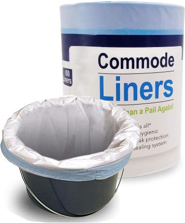 SaniCare Commode Liners - Pack of 100 Disposable Commode Liners - Fits All Standard Bedside Commodes - Eliminates Odors - Never Clean A Pail Again