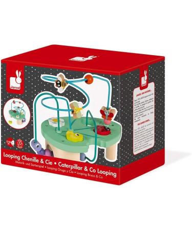 Janod Caterpillar and Co Looping - Wooden Early Learning Toy for 12 Months - Educational Fine Motor Skills Game - International Shipping Available - Buy Online on GoSupps.com