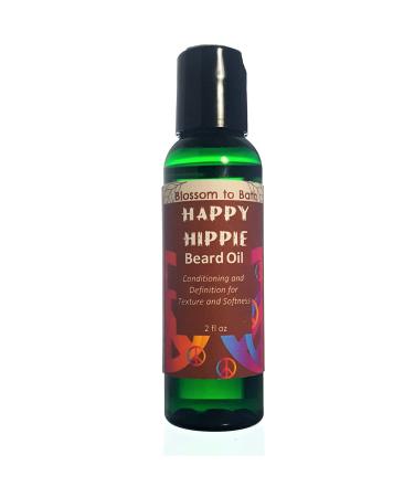 Happy Hippie Beard Oil (2 ounce) - Pure Essential Oil Fragrance - Defines And Softens with a Sweet Happy Herbal Scent